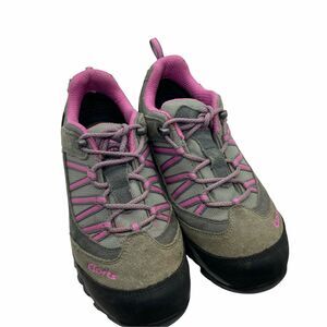 Clorts Hiking Shoes Women's HKL831C Gray Pink Synthetic Lace Up Low Top size 8.5